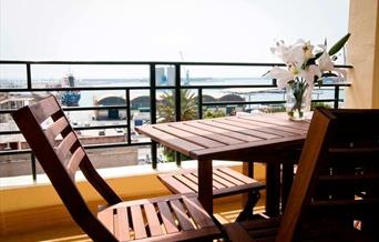 Apartamento Holidays 2 Málaga Muelle Heredia terraza